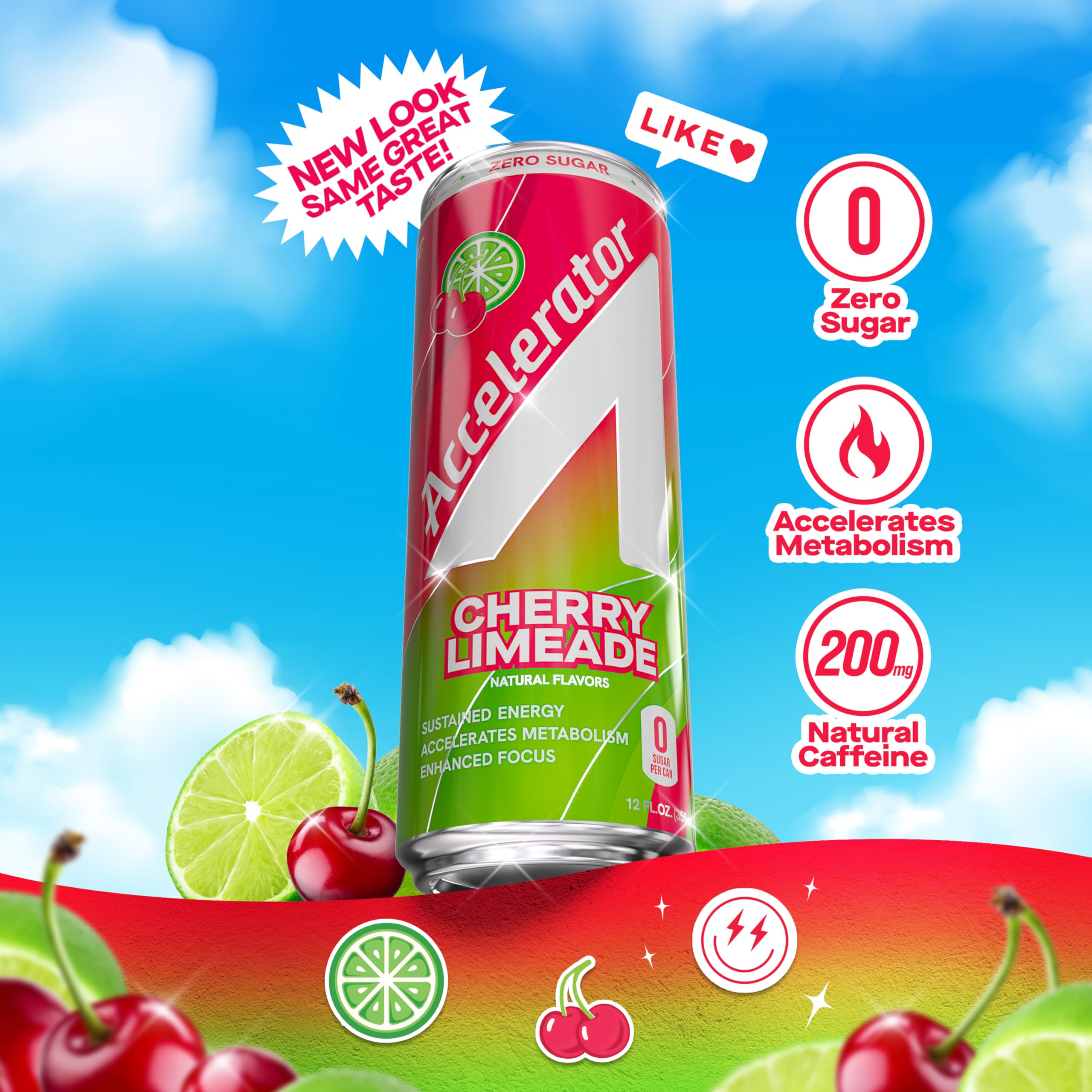 Amazon.com : Accelerator Active Energy Drink, Cherry Limeade 12oz