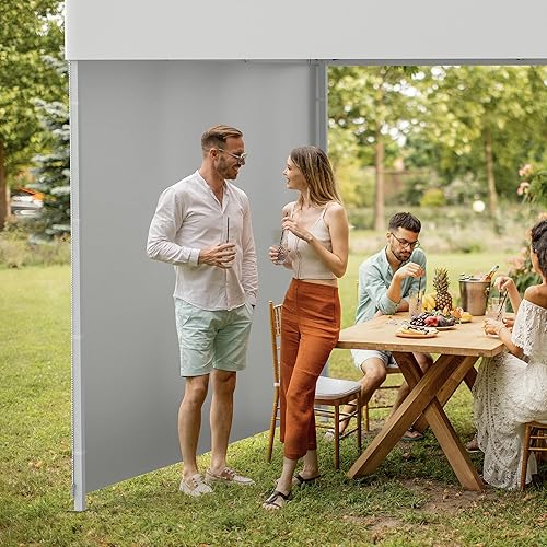 Miniatura 6 de Morngardo Paredes laterales de tienda de campaña desplegable con revestimiento plateado para tienda de campaña de 10 x 10 pulgadas al aire libre,