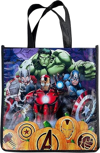 Legacy Licensing Partners Marvel Avengers with Hulk, Ironman, Thor y Capitán América Bolsa de mano reutilizable grande coleccionable de Halloween,