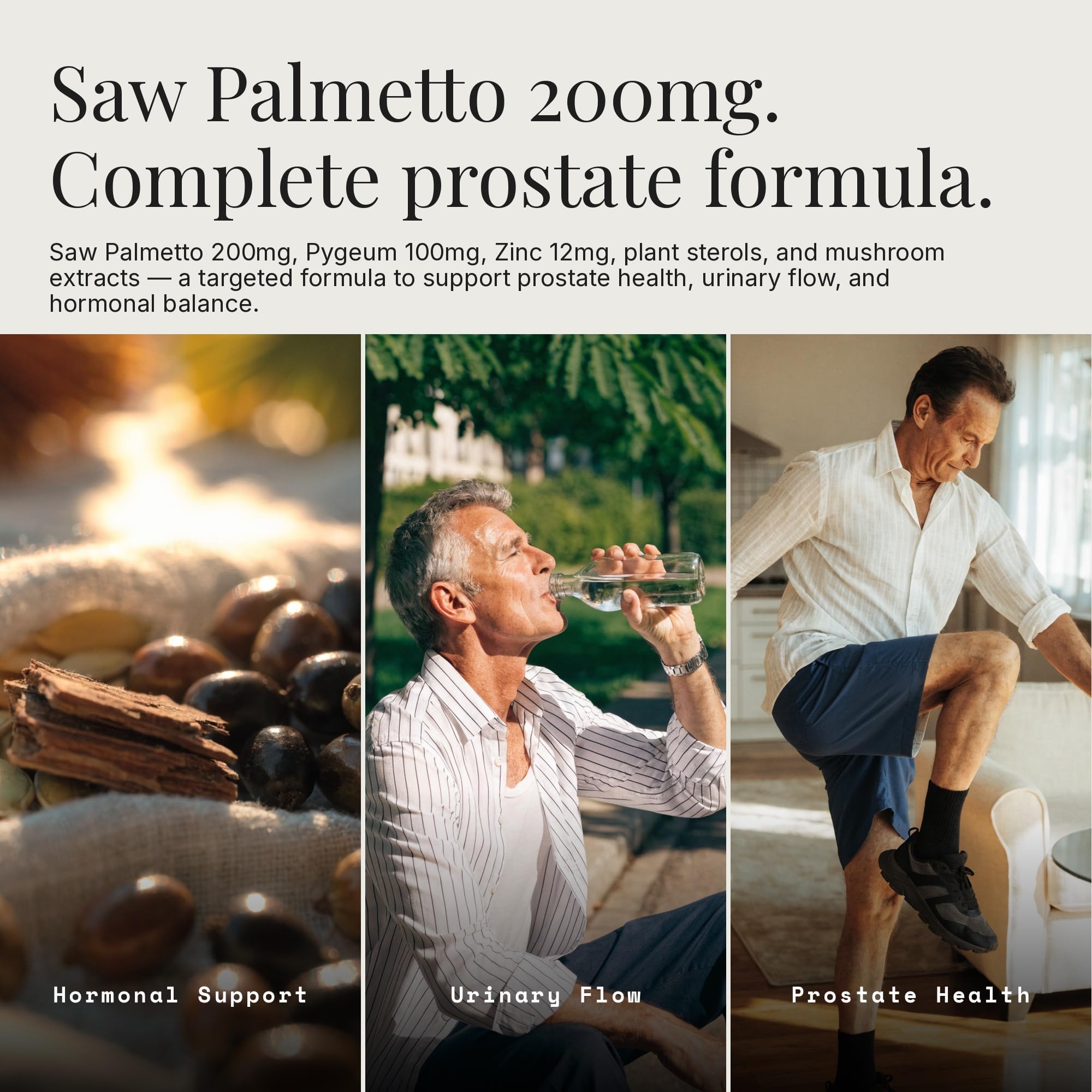 Prostate Max Support Supplement - Saw Palmetto 200mg, Pygeum 100mg, Zinc, Selenium - Urinary Health & Flow - Vegan, Non-GMO, Gluten Free - 60 Capsules — Amazon image 4