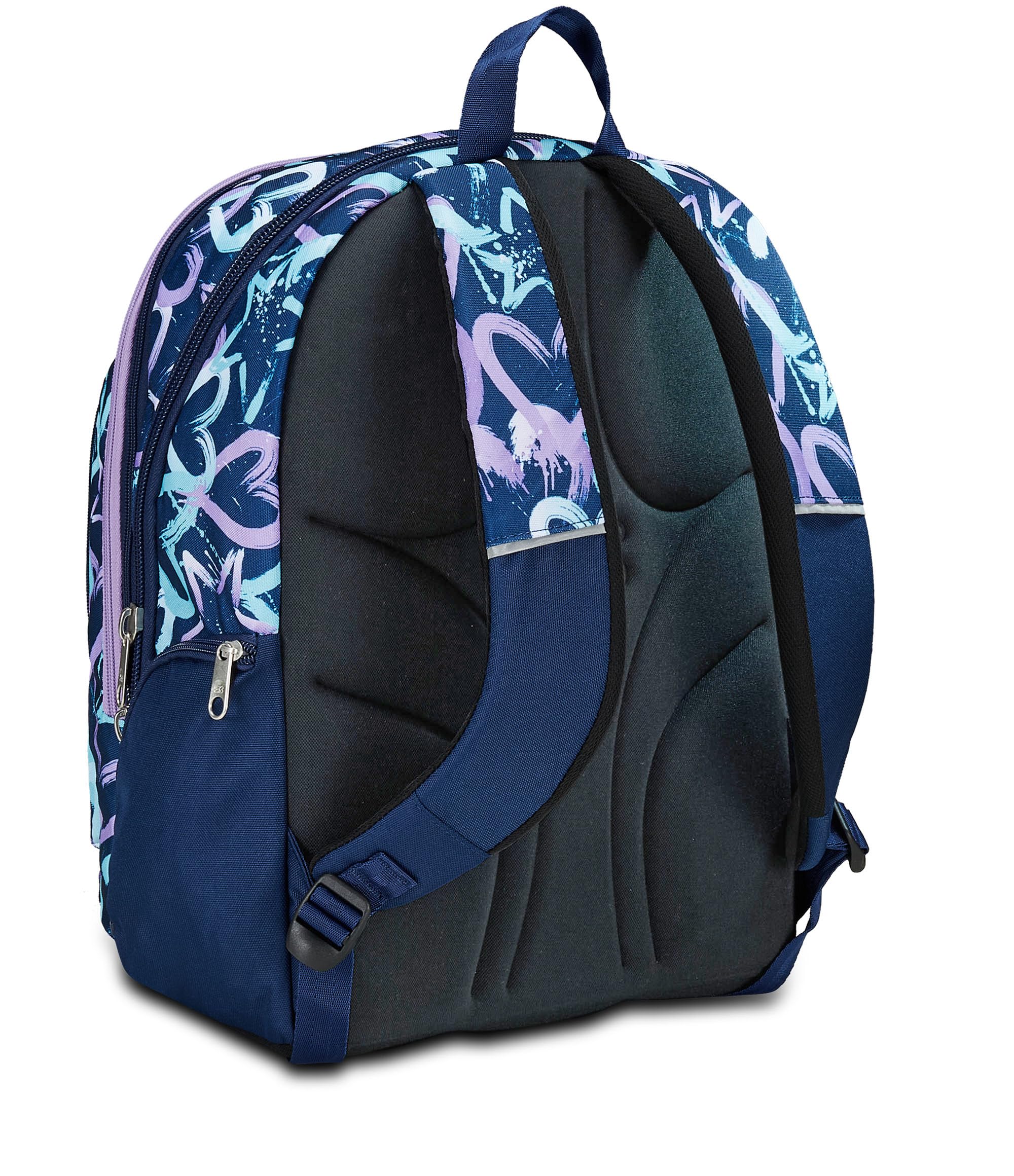 Seven Zaino Scuola Adavanced Detach, Viola Blu, Crystal Purple, Doppio Scomparto Con Tasca Staccabile Uso Zainetto, Tasca Porta PC, Tasca Porta Borraccia, Zaino Medie e Superiori, Bambina Ragazza