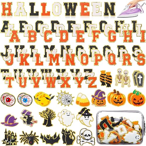 Miniatura 7 de Yilloog 120 parches de felpilla para planchar con letras bordadas, para sombrero, incluyen 78 parches de letras de 42 estrellas en forma de corazón