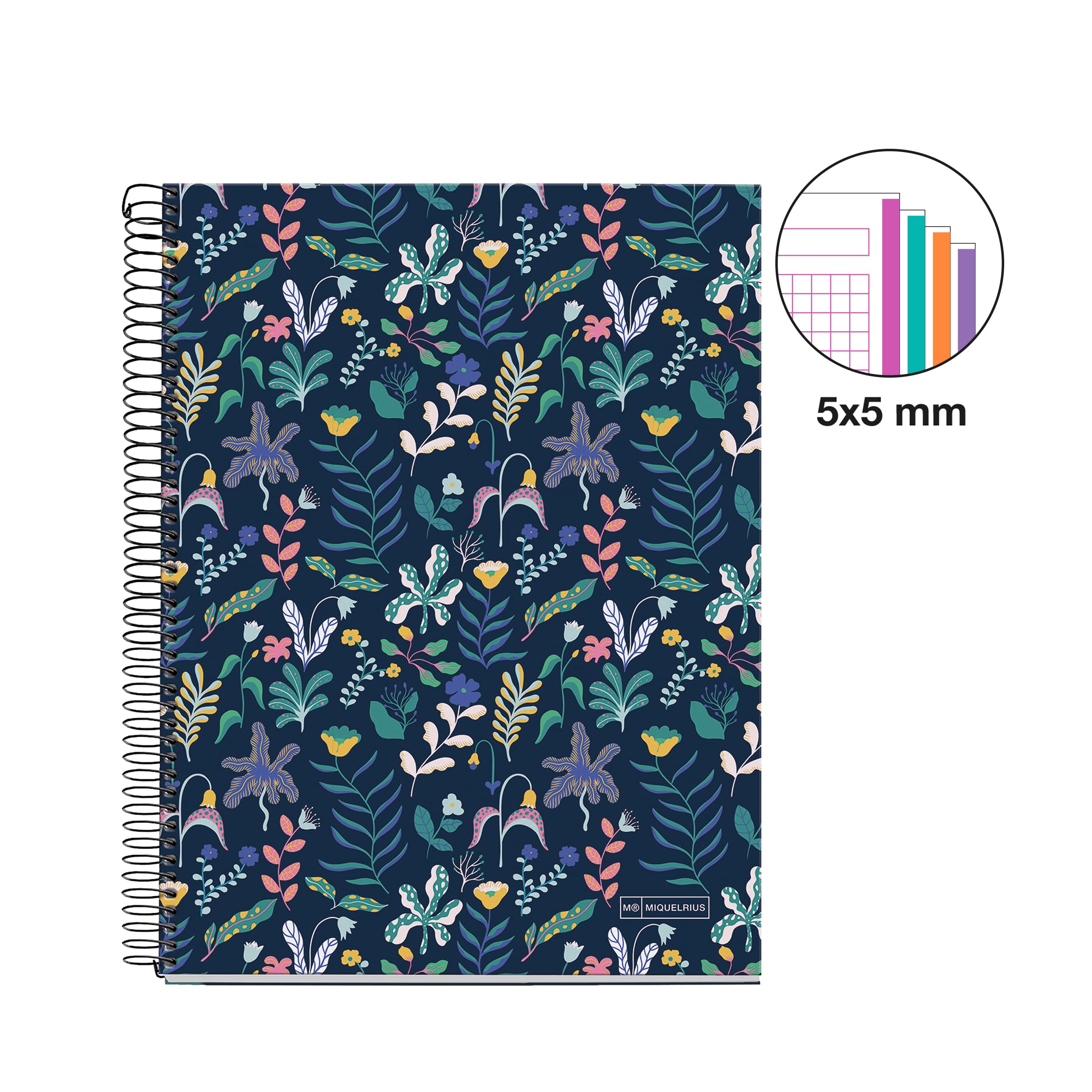 Miquelrius, A4 notebook, 5 mm grid, hardcover notebook, A4 notebook with 120 micro-perforated sheets - Image 2