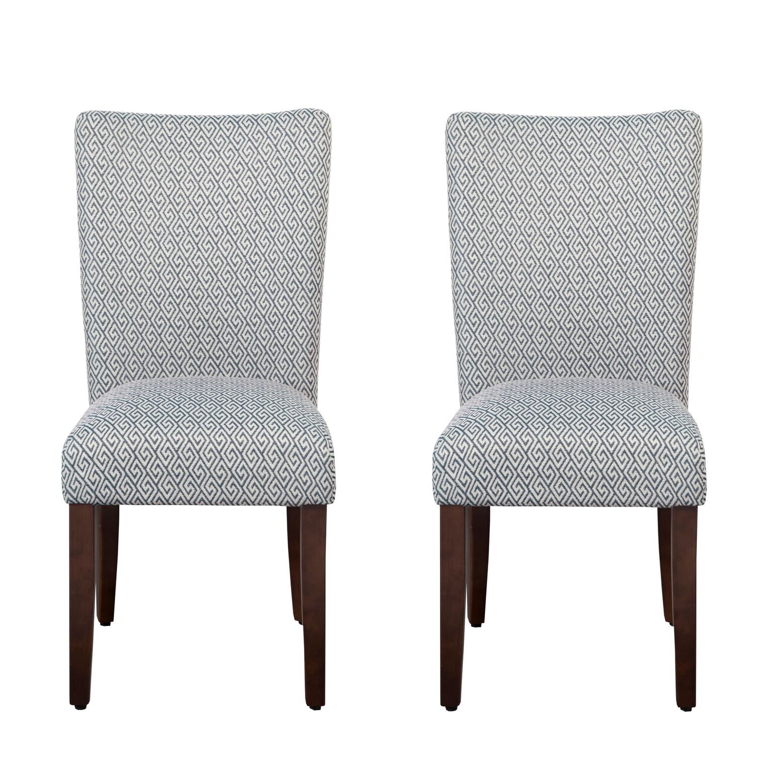 Kinfine Parsons Upholstered Accent Dining Chair, Set of 2, Shades Blue
