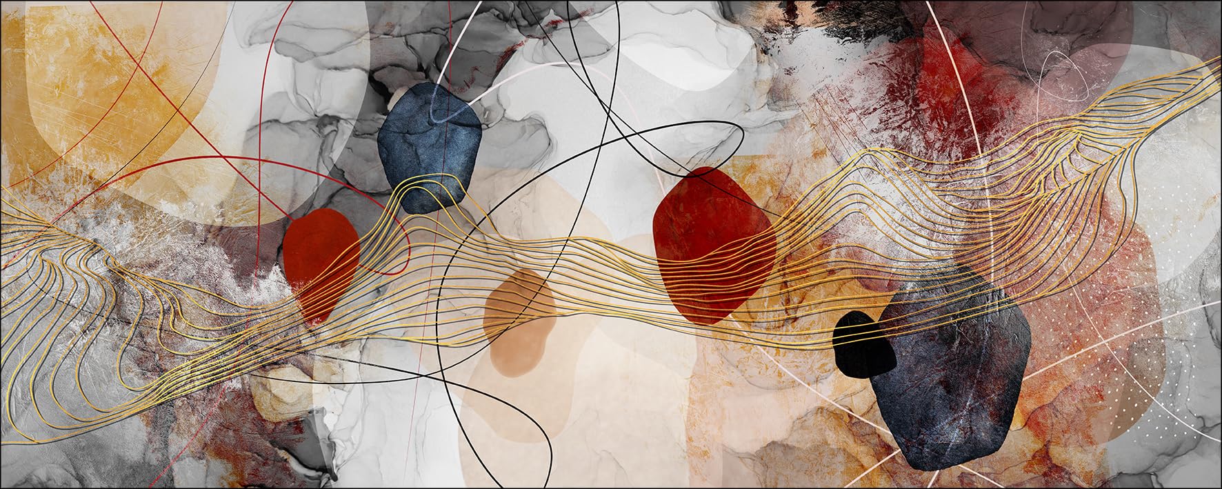 Pro-Art Glasbild Lines And Shapes IX, 50x125 cm
