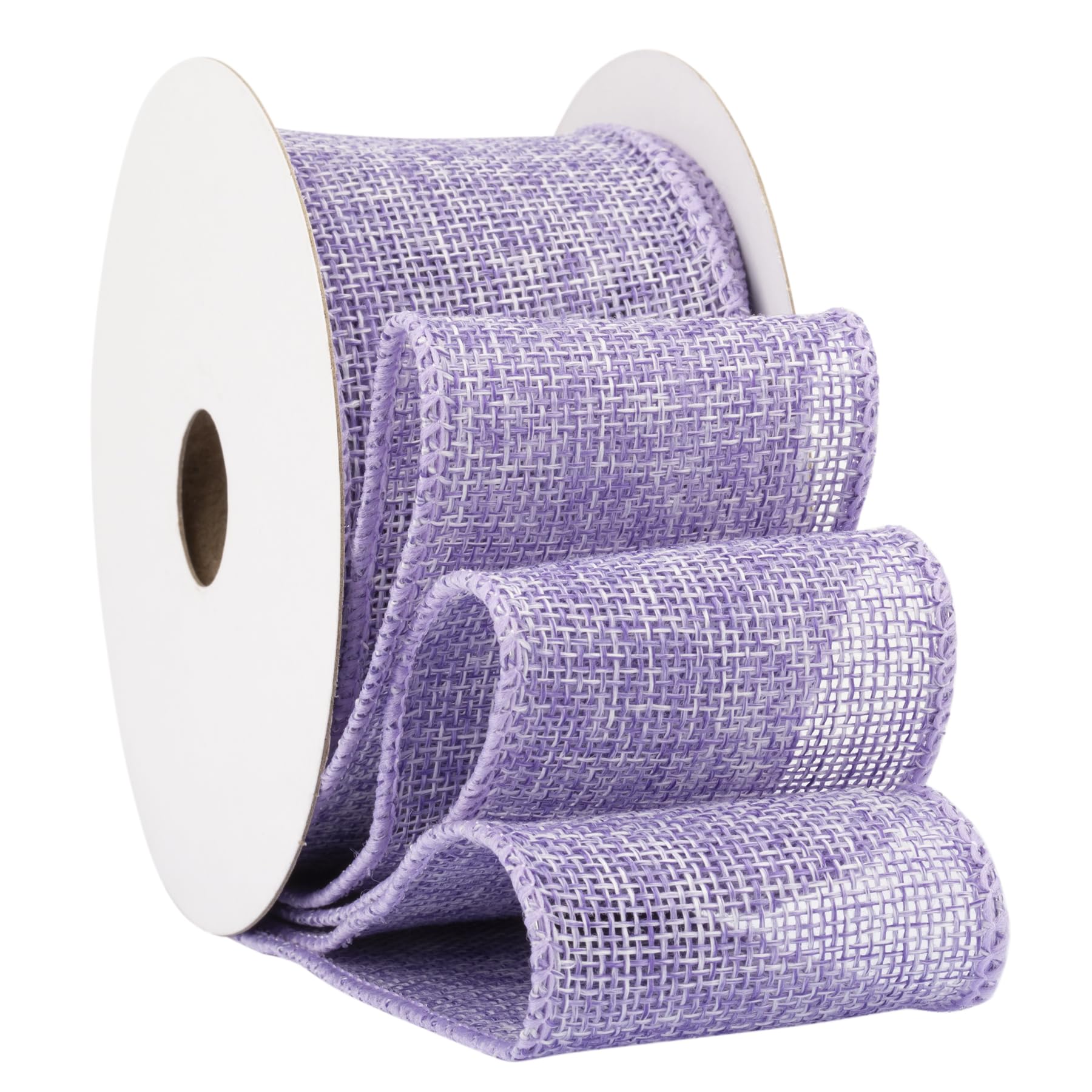 Fondersy 9-Meter Lt. Purple Burlap Ribbon Wired Burlap Ribbon, 50mm Width for Gift Wrapping Floral Arrangements