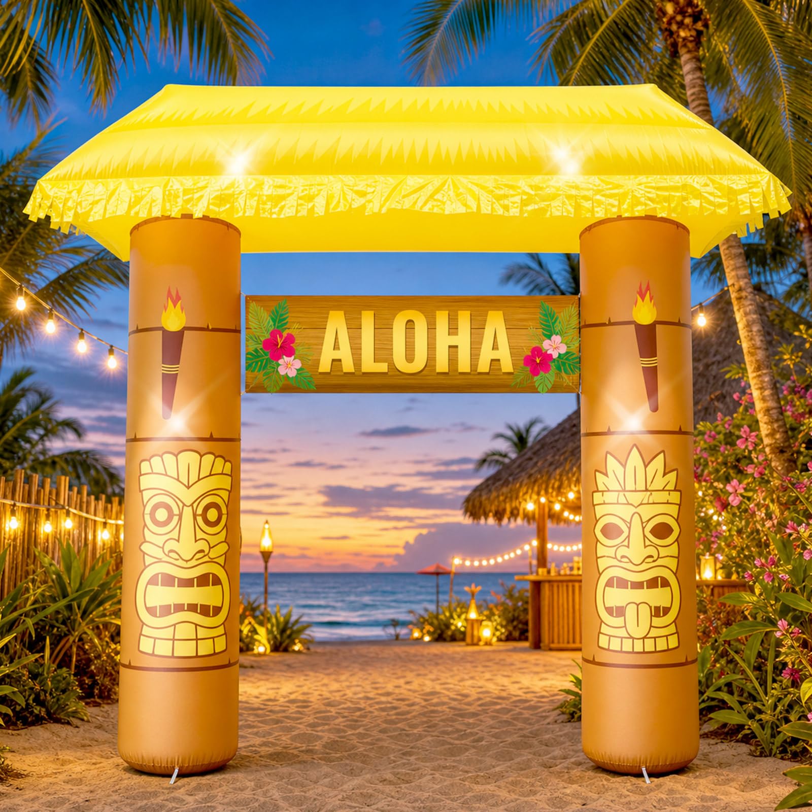 Photo 1 of Eyourlife Luau Tiki Hut Inflatable Arch
