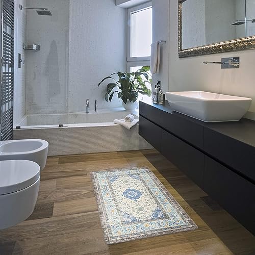 Vista 7 de Rugshop Alfombrilla tradicional antifatiga de pie de 18 x 30 pulgadas, color azul