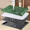 Artificial grass for dogs – Potty portable Indoor Dog Potty Tray Reusable Dog Litter Tray, Works With Artificial Grass Cleaner (20 x 16 inch -Style 1)