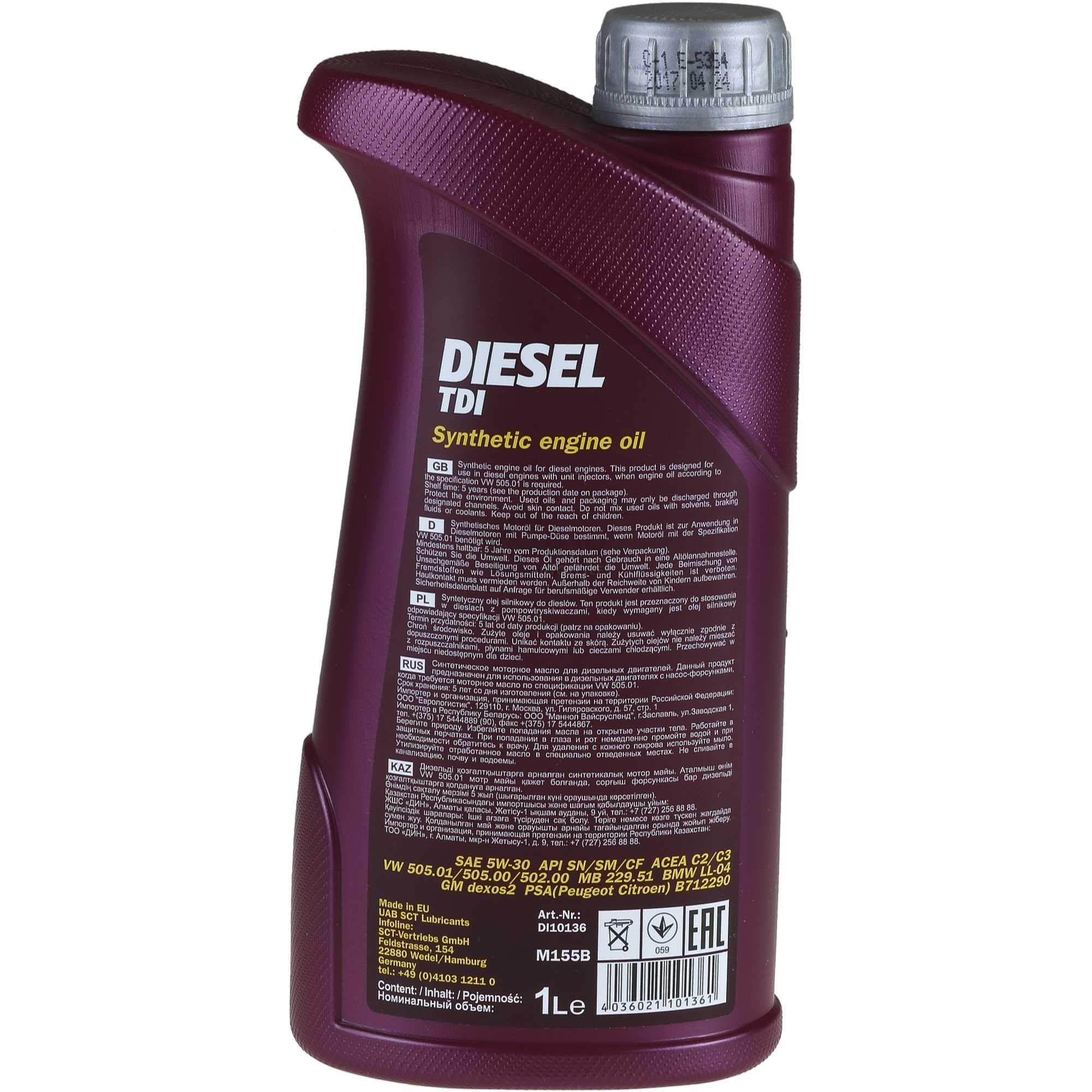 Huile moteur diesel Diesel TDI 5 W-30 9 l