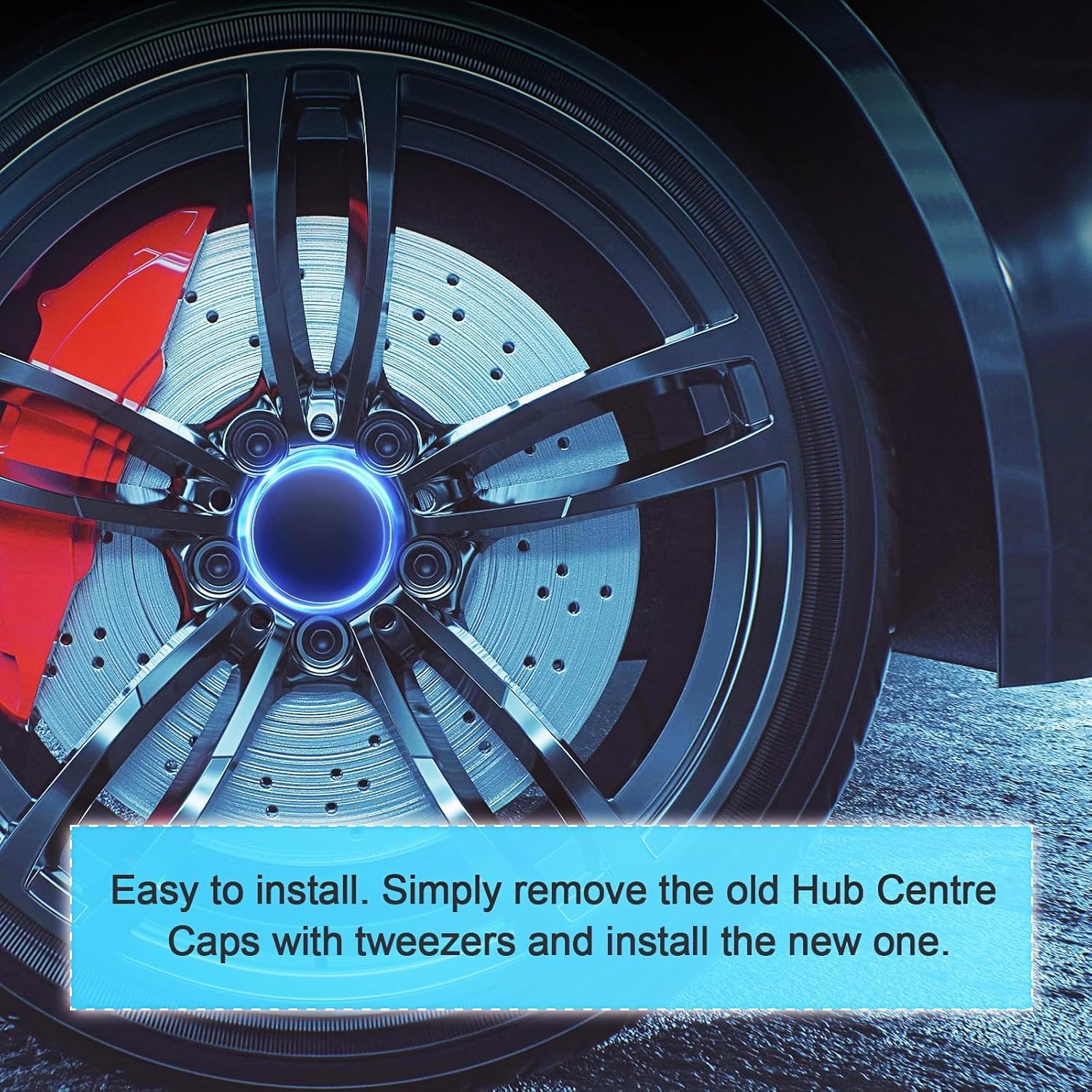 Coprimozzi Per Honda CR-V 2002-2006 - Nero Lucido, Impermeabili, Anti-Ruggine, Facili Da Installare, 4 Pezzi - Foto 2