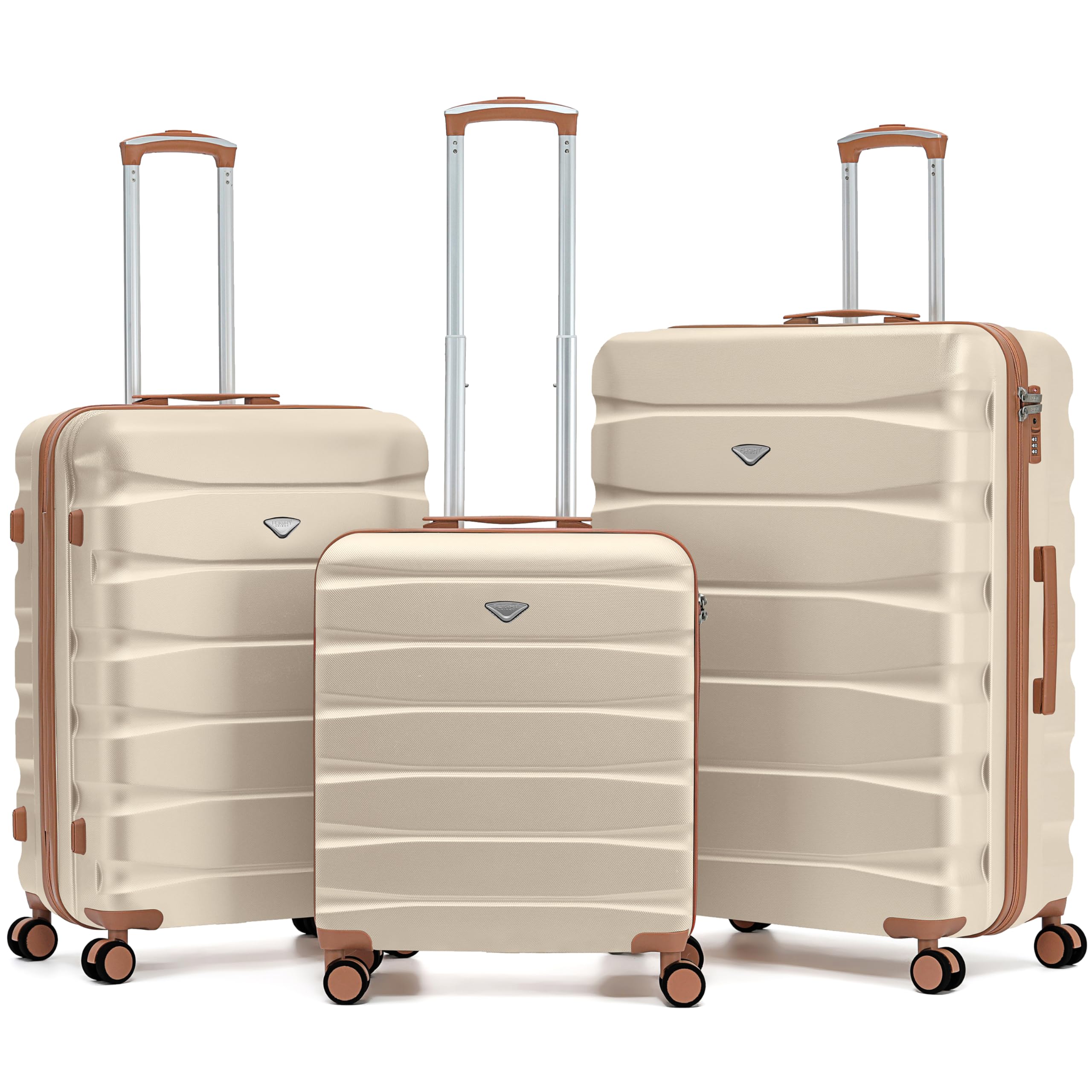 Flight Knight Underseat Cabin Suitcase 45x36x20cm | Free Hand Luggage for EasyJet & Wizz Air | Lightweight ABS Hard Shell with 8 Silent-Glide Spinner Wheels | Max Space Travel Bag — view 65