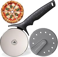 Vista 12 de KitchenStar Cortador de pizza de 16 pulgadas con hoja balancín - Cuchillo de acero inoxidable afilado, cubierta protectora, apto para lavavajillas