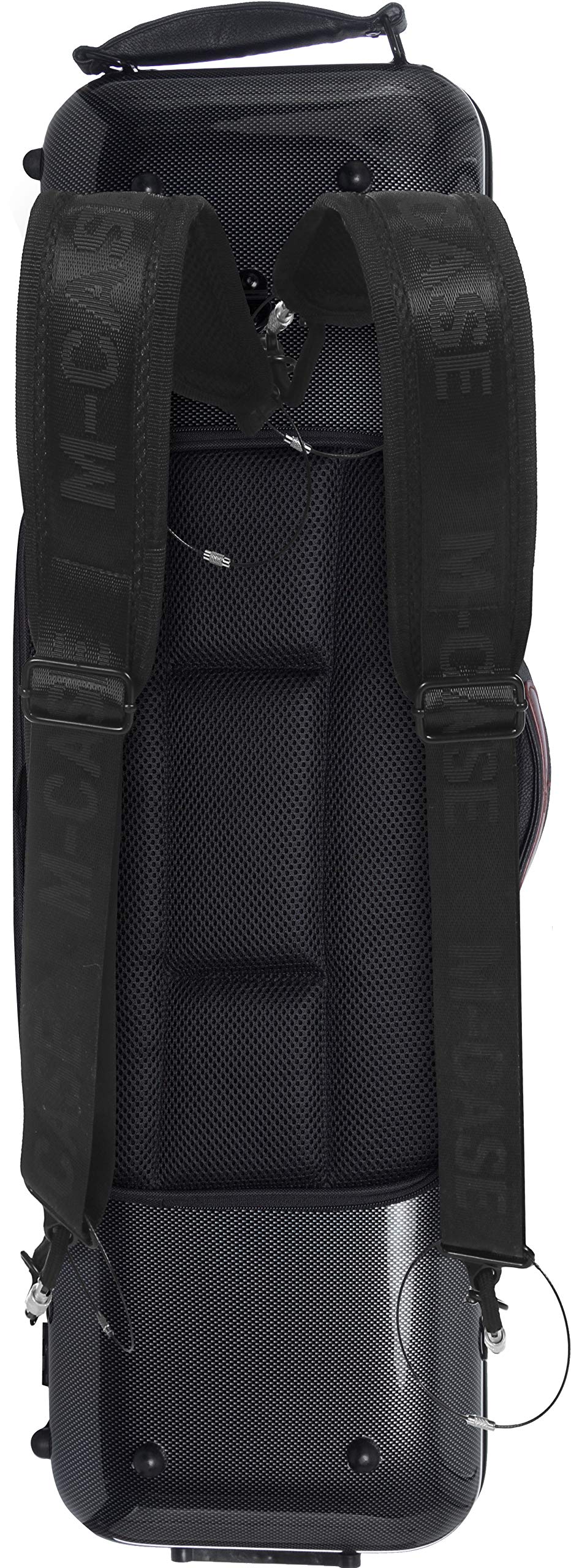 Geigenkoffer Fiberglass Safe Oblong 4/4 point schwarz - creme M-Case + Musiktasche