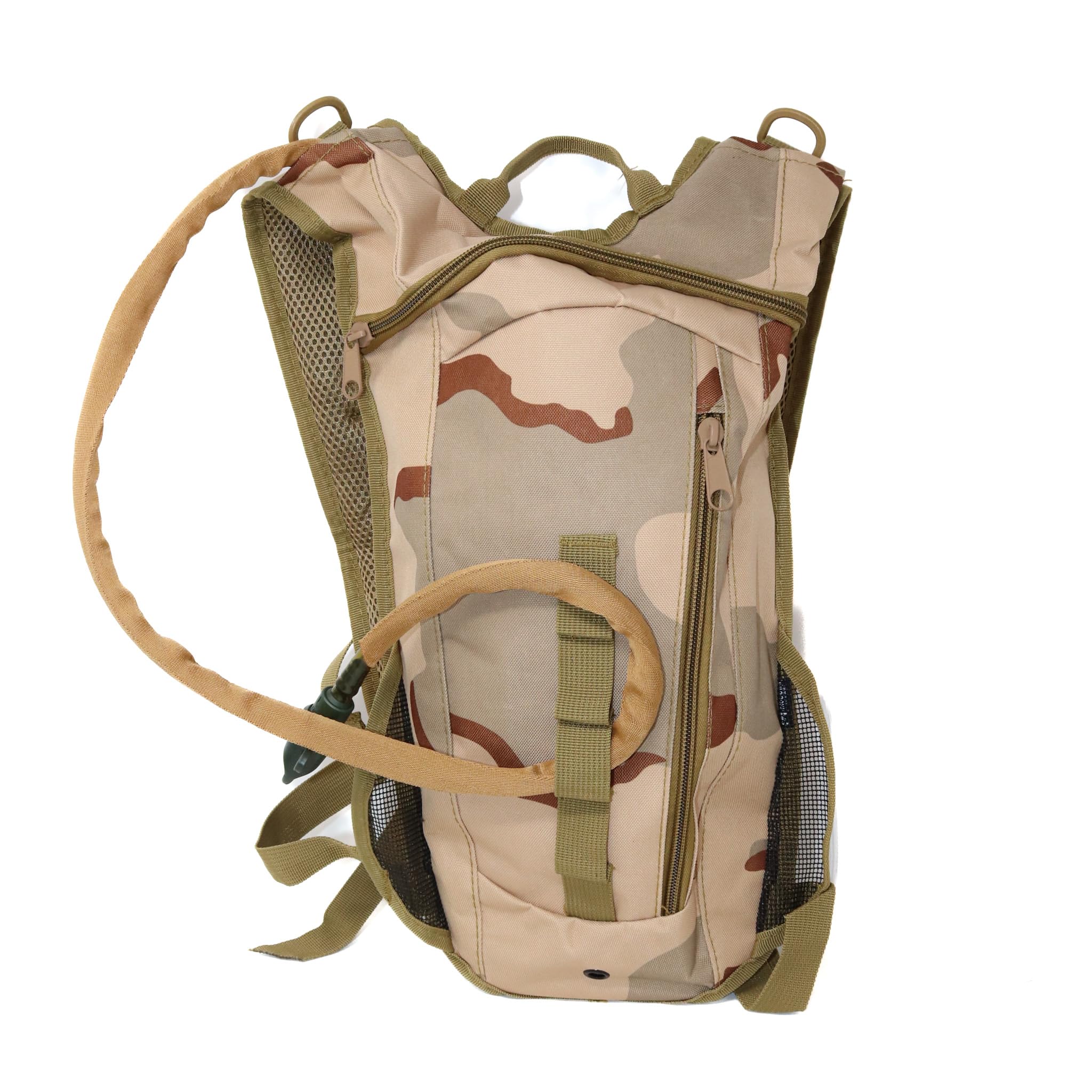 M MCGUIRE GEAR Mochila de hidratación al aire libre, mochila de senderismo con múltiples bolsillos con bolsa de hidratación, mochila de agua de nailon resistente al agua para correr, ciclismo y