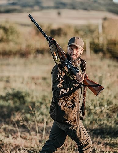 Miniatura 5 de WOLFHUNT Eslinga de pistola de dos puntos con giros, eslinga de rifle semi-paracord con gancho de metal, correa de hombro ajustable de longitud para