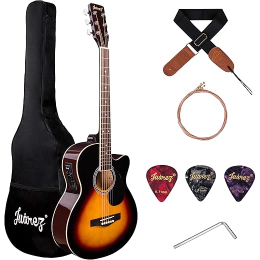 JUAREZ Arpeggio Semi-Acoustic Guitar Kit 39 Inch 06 cm