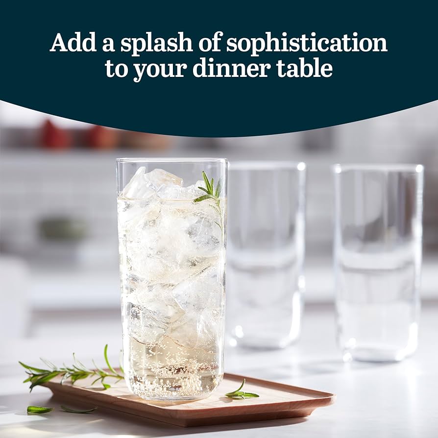 Amazon.com | Libbey Polaris Tumbler Glasses, Axis, 17.75-ounce