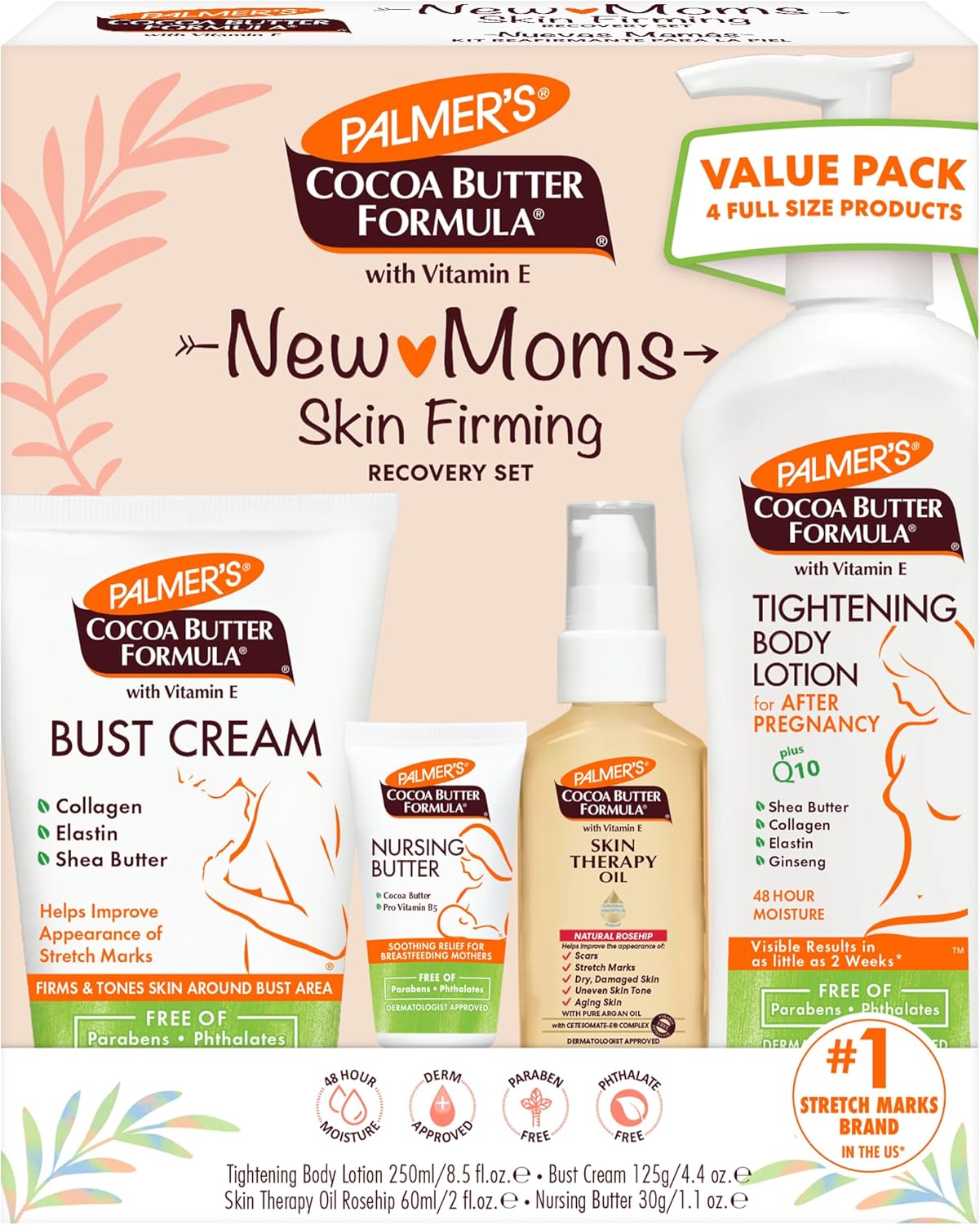 Palmer’s Cocoa Butter Formula New Moms Skin Recovery Set (Set of 4) Palmer’s Cocoa Butter Formula New Moms Skin Recovery Set (Set of 4)