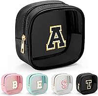 Vista 100 de YOOLIFE - Bolso transparente con iniciales para artículos de aseo personal para mujer, bolso de maquillaje y cosméticos impermeable, regalos de San