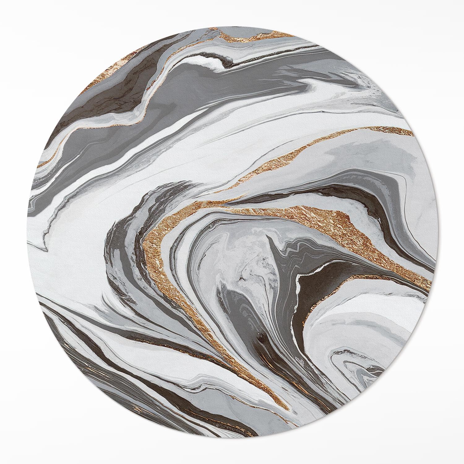 Tapis vinyle ø150 cm rond PVC durable deco maison tapis de cuisine résistant