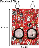 Vista 2 de Bolsa de alimentación de heno para conejos, comedero de heno para jaula de animales pequeños, dispensador de heno para conejos, conejillos de Rojo