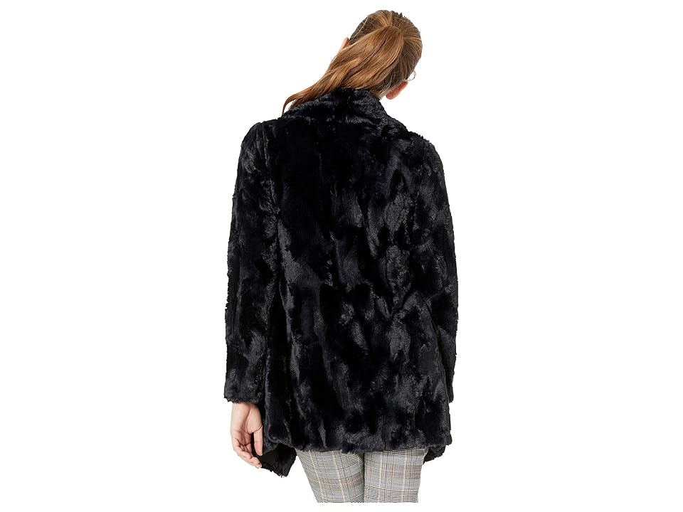 

Jack by BB Dakota Warm Thoughts Soft Wubby Drape Front Jacket (Black) Women's Coat