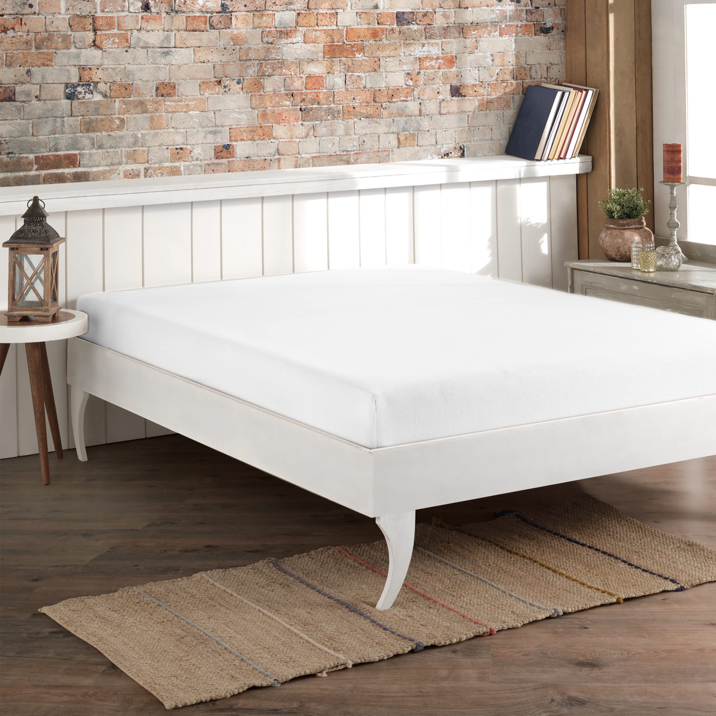 Bascuda® Deep Fitted Sheet Single Bed | 90 x 200 x 30cm | Jersey 100% Cotton Bed Sheets | Wrinkle Resistant Non Iron (White)