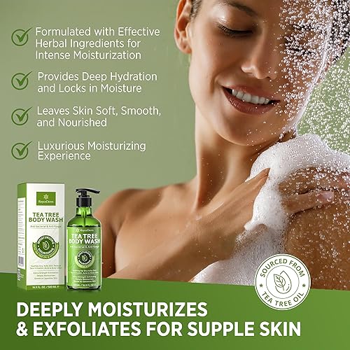 Miniatura 3 de Antifungal Body Wash & Soap, Tea Tree Body Wash, Antibacterial Body Wash & Soap, Back Acne Body Wash, Natural Body Wash With Tea Tree Oil & Wormwood