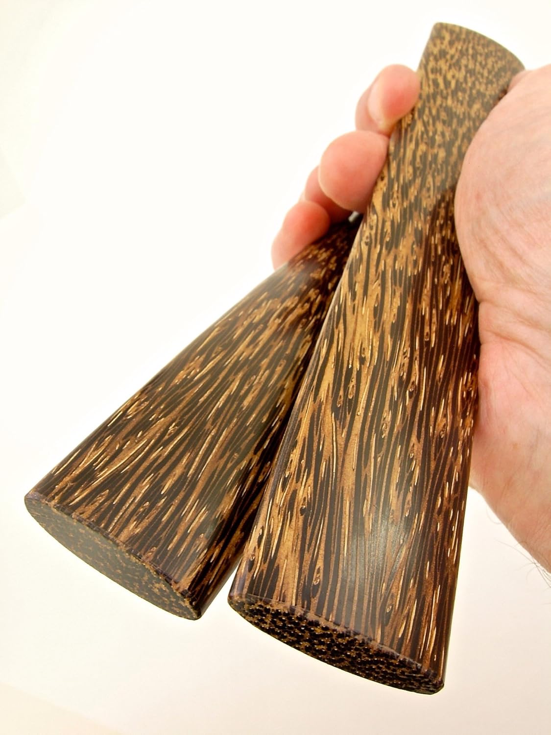 Pea Patch Minstrel Style Tigerwood Rhythm Bones, Wide (1-1/4"), 1 Pair (2 bones)