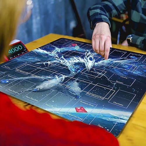 Miniatura 7 de sabermaster Alfombrilla de goma para 2 jugadores, alfombra de juego cuadrada para jugadores de 23.6 x 23.6 in23.6 x 23.6 pulgadas (15)