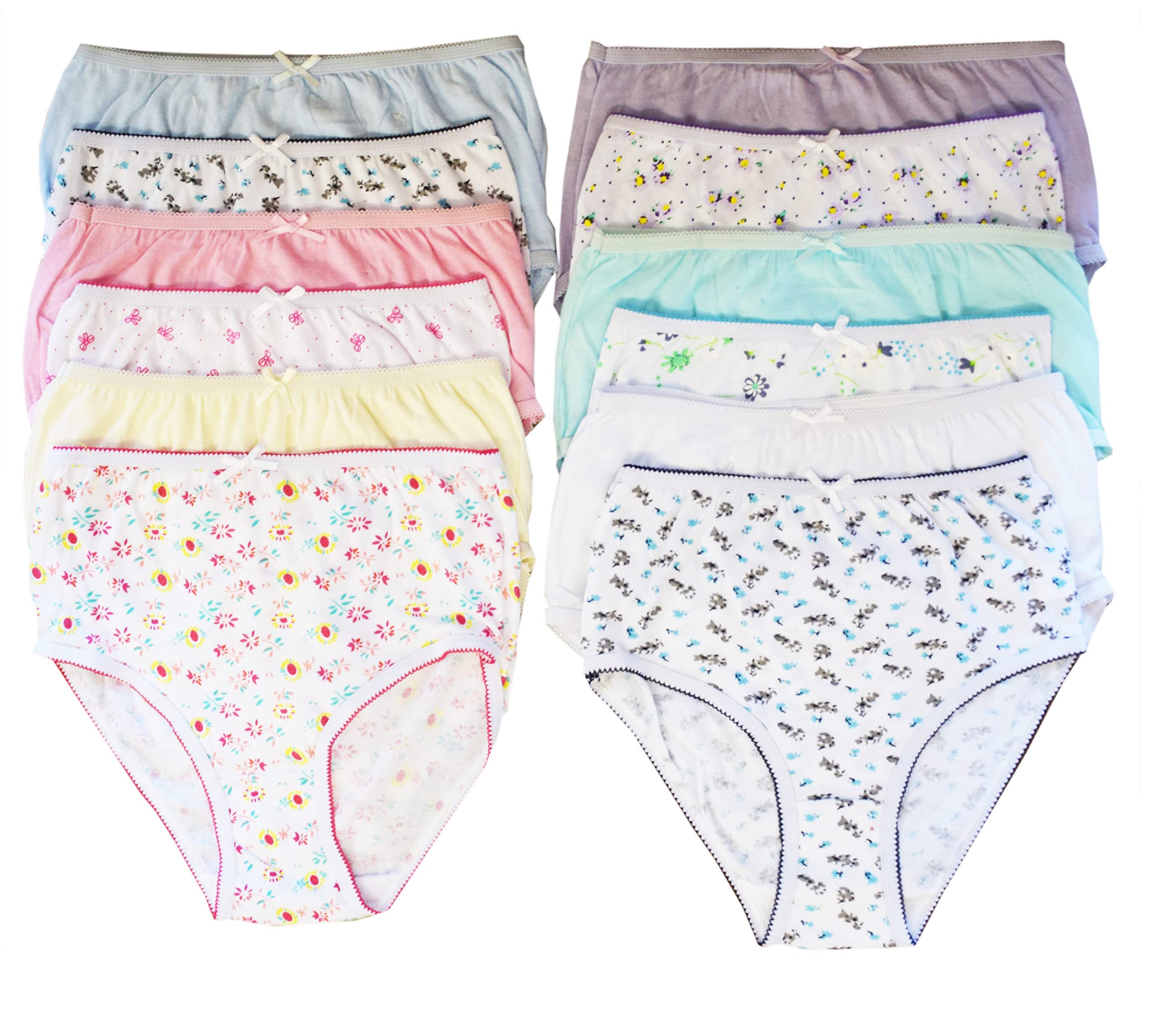 2 X Customer Returns 12 New Kids Girls Briefs Knickers Underwear Plain Jobalots