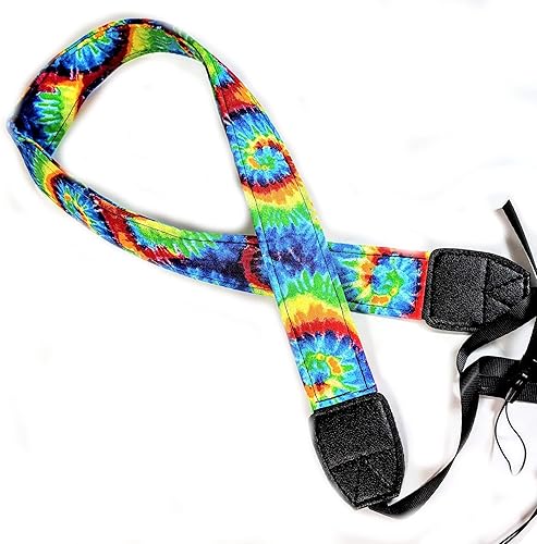 Miniatura 2 de Correa de cámara Tie Dye, correa de cámara hippie universal DSLR para cuello y hombro, accesorio de fotografía, regalo para hombres y mujeres
