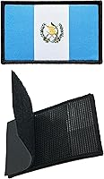 Vista 3 de 3 parches de bandera guatemalteca de 2 x 3 pulgadas, con lazo de gancho bordado táctico para brazaletes de bandera de país para mochila, sombrero