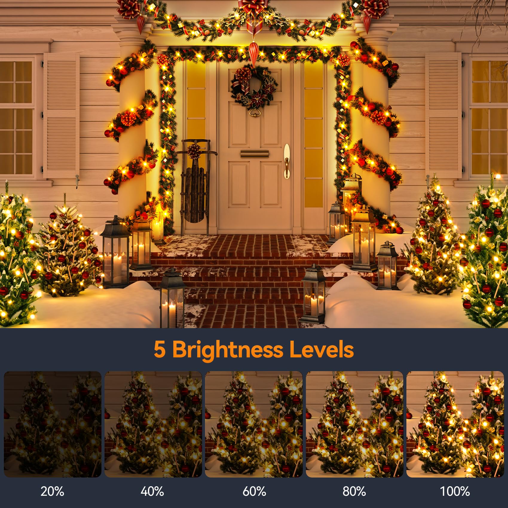 HOUHUI LED Fairy Lights, 15meter Warm to Cool White Indoor Outdoor String Lights with Remote - Image 4
