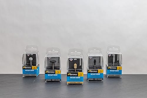 Miniatura 2 de Kutzall Paquete de 5 rebabas rotatorias, eje de 1⁄8 pulgadas, variedad - Brocas para tallar madera para Dremel, Foredom, DeWalt, Milwaukee.