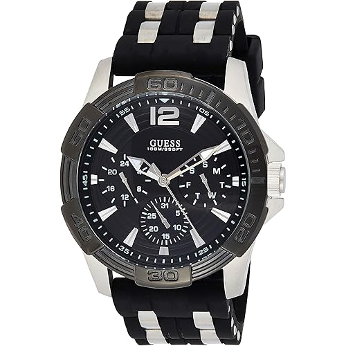 GUESS Iconic Blue Stainless Steel Stain Resistant Silicone Watch