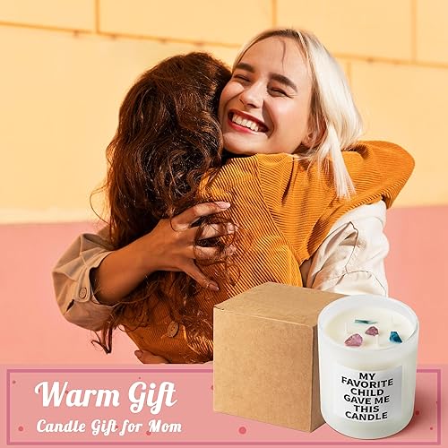 Miniatura 5 de WATINC Vela de cristal real de piedra curativa, regalos para mamá, 3 mechas perfumadas a vainilla y jazmín, vela hecha a mano para madre, quema de