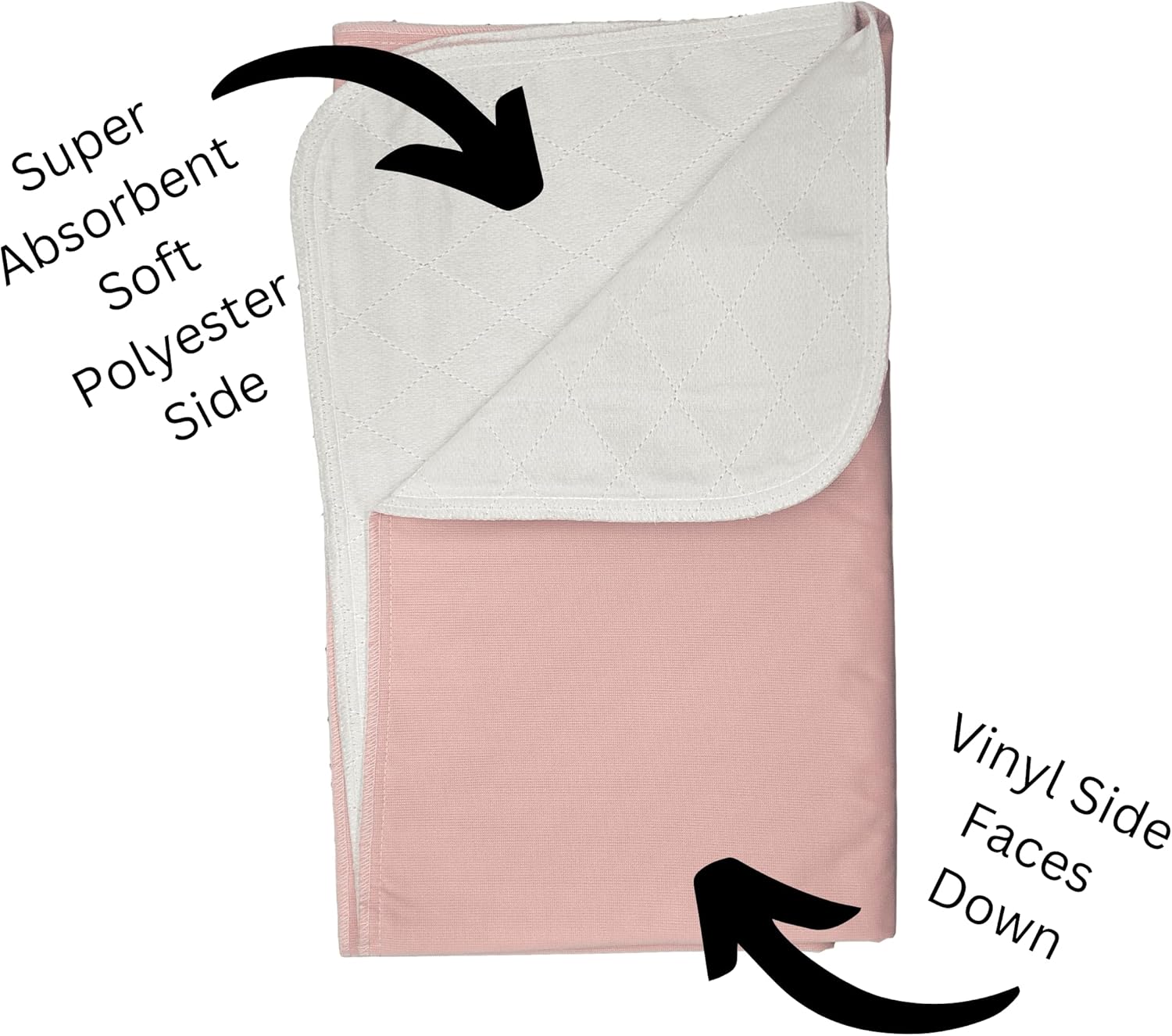 Bed Pad Washable Incontinence Underpad - Heavy Duty, Super Absorbent Waterproof Urinary Mattress Protector - Reusable Bed Wetting Protection for Seniors, Children 36 x 42-4 Pack Pink