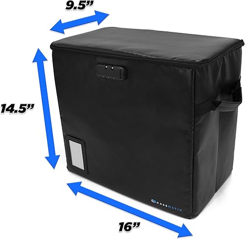 Miniatura 8 de CASEMATIX Almacenamiento de cómics graduado para 30 cómics de grado CGC, contenedor de cómics resistente al fuego con tres divisores internos de