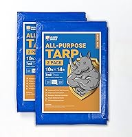 Vista 87 de GUARD SHIELD Lona plateada impermeable de 10 x 12 pies, cubierta de lona de polietileno multiusos de servicio medio, 7 mil