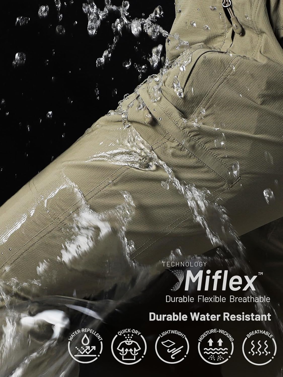 MIER Women's Quick Dry Cargo Pants Lightweight Tactical Hiking Pants with 6 Pockets, Stretchy and Water-Resistant - Image 4