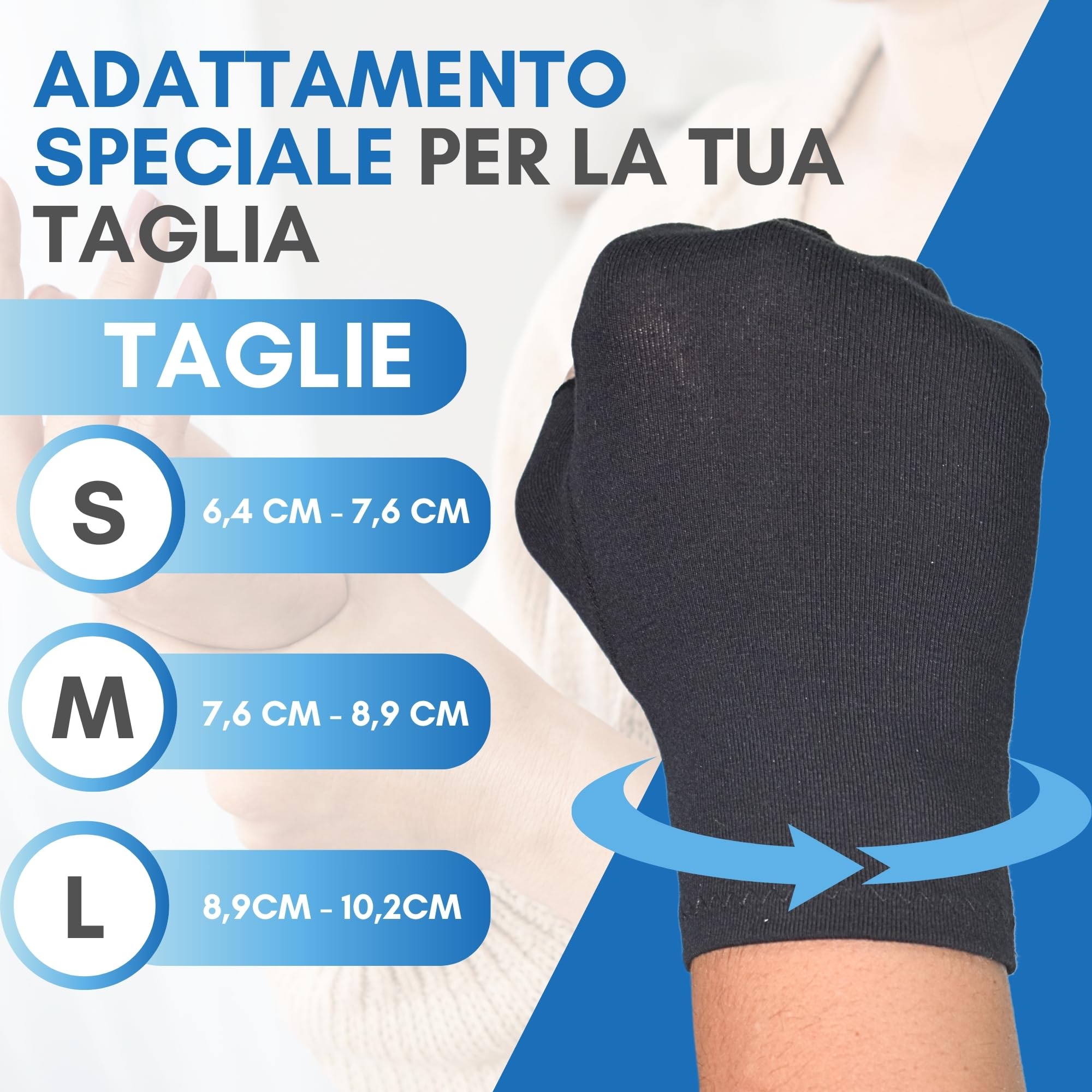 Zexhoor 2 paia di guanti a compressione per artrite per donne e uomini, sollievo dal dolore del tunnel carpale, senza dita per digitare e lavorare quotidianamente, Brown1+brown1, Small
