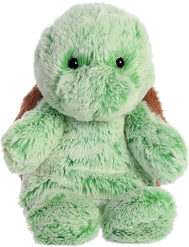 Aurora® Snuggly Sweet & Softer™ - Animal de peluche de tortuga - Compañero reconfortante - Juego imaginativo - Verde 9 pulgadas