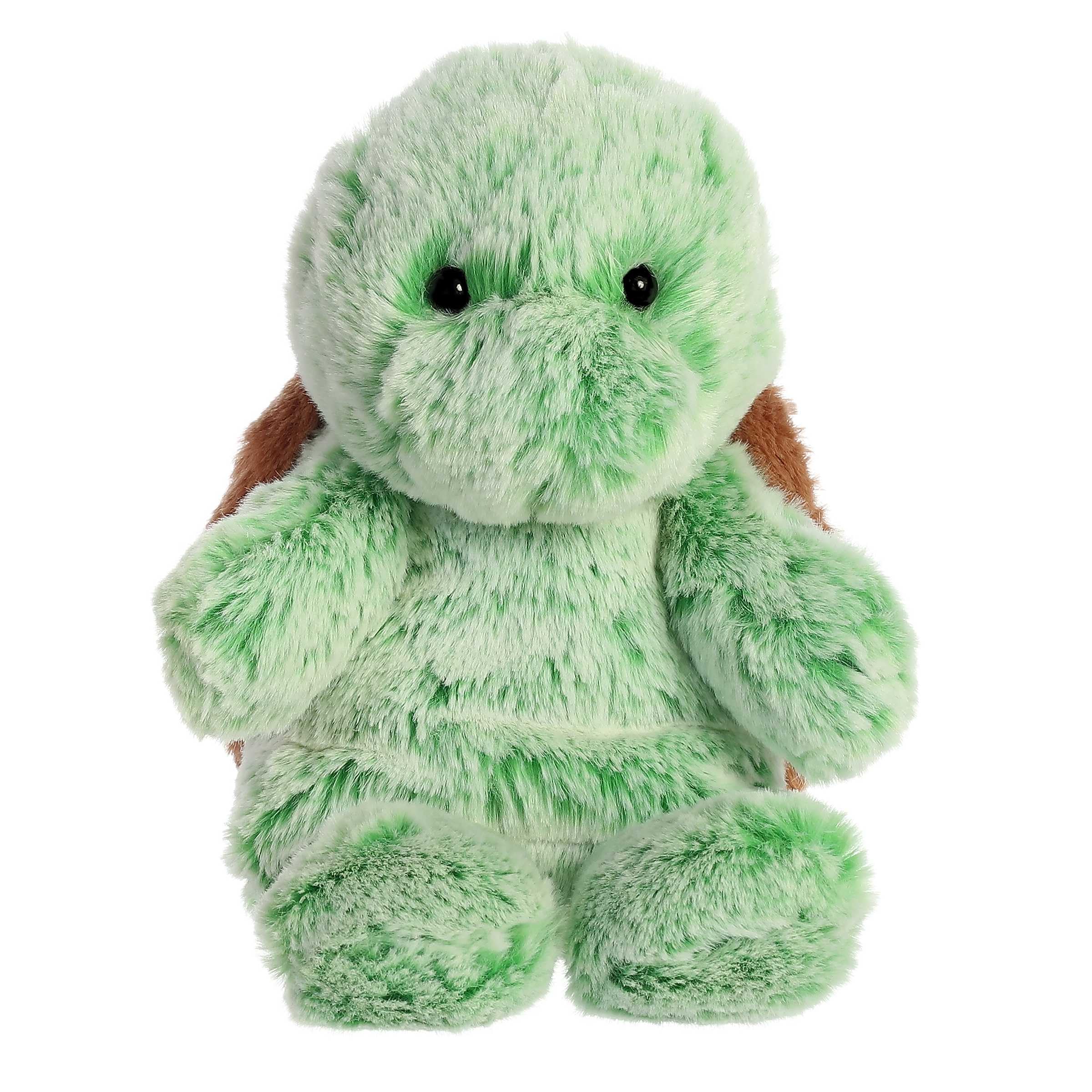 Aurora® Snuggly Sweet & Softer™ Turtle Stuffed Animal - Comforting Companion - Imaginative Play - Green 9 Inches