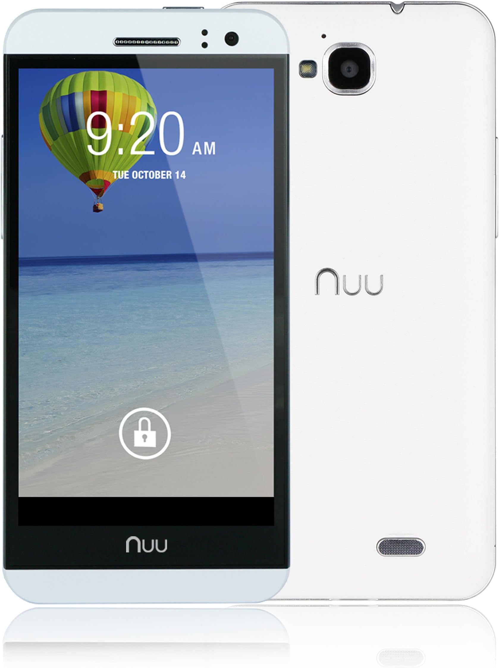 Unlocked NUU Mobile NU3S 4.7" HD HSPA+ Smartphone, White