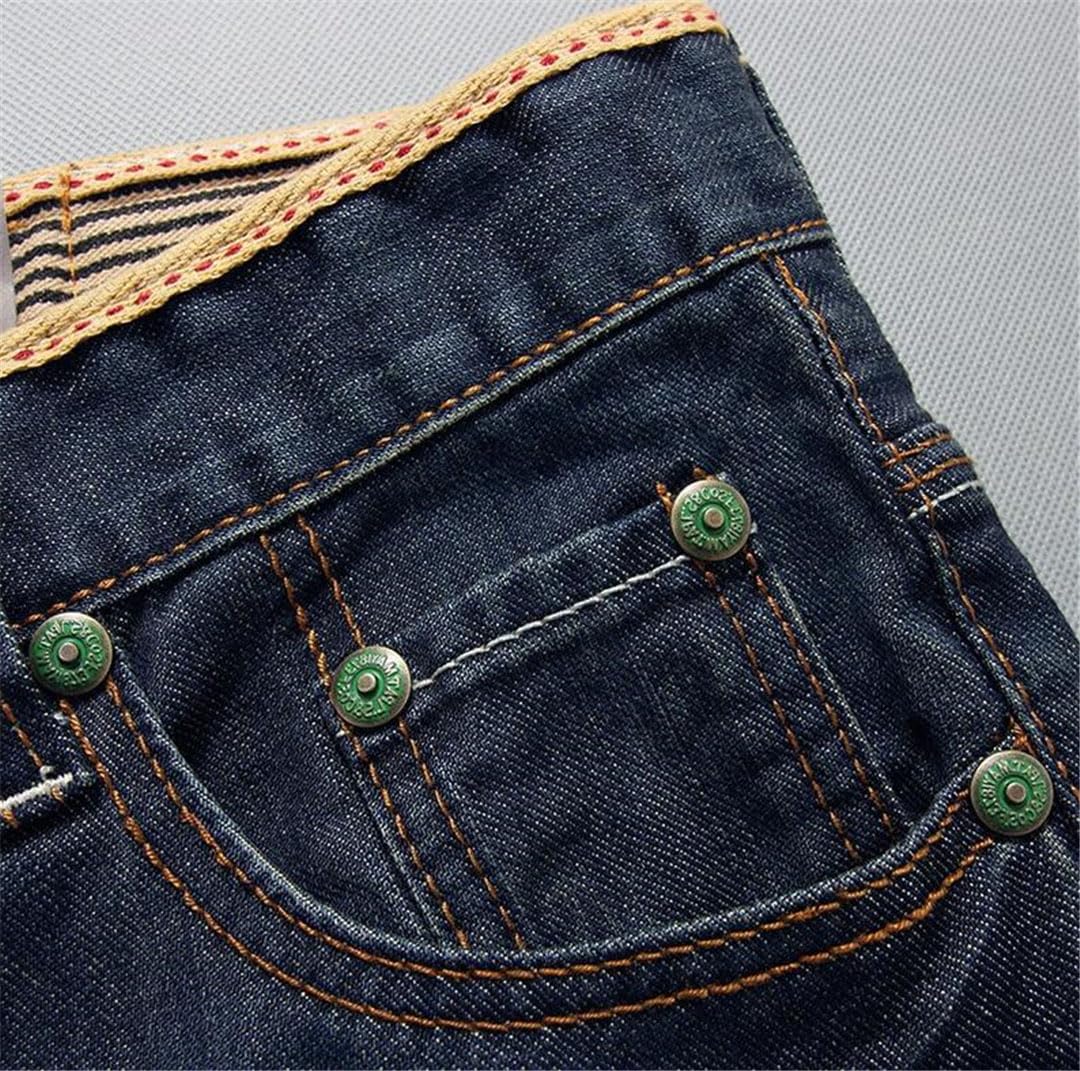 Vogrtcc Jeans Casual da Uomo in Denim Dritto A Vita Media