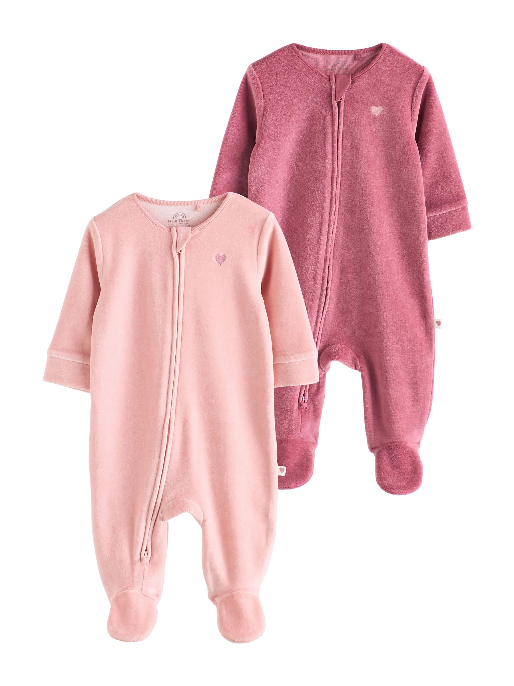 NEXT Bambina Confezione da 2 Tutine da Neonati in Velour