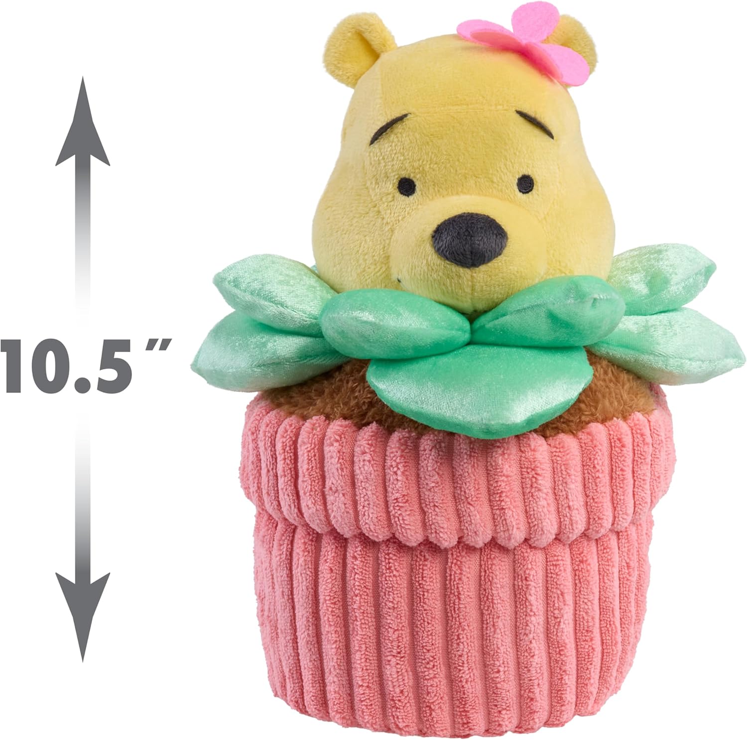 Winnie the Pooh Hello Spring Potted Plant, 10.5-inc Stuffed Toy, Cute for Spring or Easter Baskets for 2+ Years and Older, Kids Toys for Ages 2 Up by Just Play