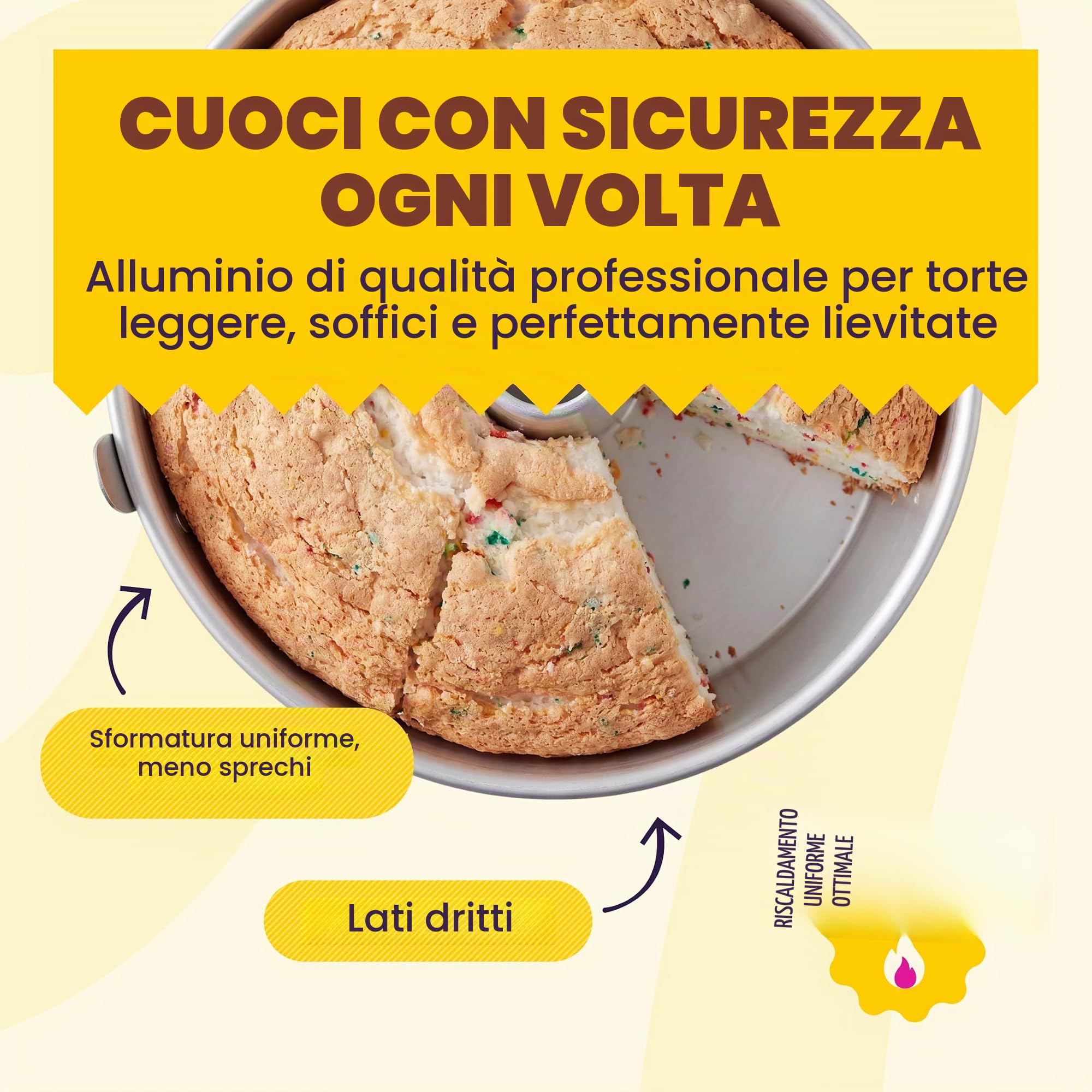 Wilton 2105-2525 Stampo Angel Food, Alluminio, Multicolore, 14.15x25.55x26.19 cm